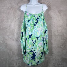 Lilly Pulitzer Candice Open Shoulder Dress Womens Size Large Multicolor Floral