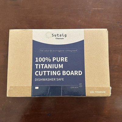 Sutaig 100% Pure Titanium Cutting Board 12x8 inches Dishwasher Safe NEW