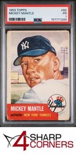 1953 TOPPS #82 MICKEY MANTLE YANKEES HOF PSA 1