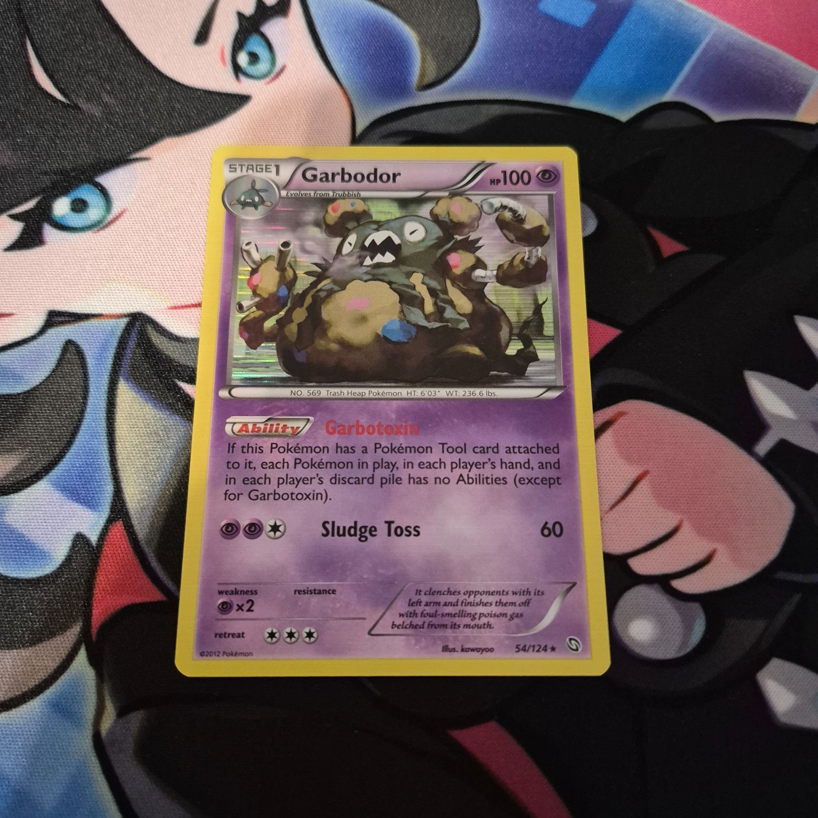 Pokemon TCG Garbodor 54/124 Dragons Exalted 2012 Holo Rare - NM