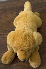 FAO Schwarz Large Golden Retriever Plush Laying Puppy Dog 20"