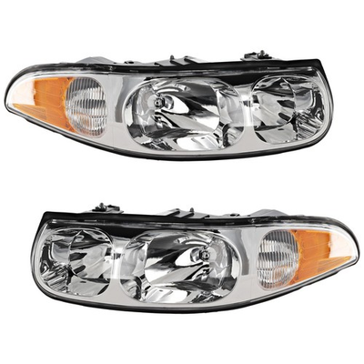 #ad #ad Halogen Headlight For 2000 and 2005 Buick LeSabre LH RH w Bulb Smooth High Beam $121.95