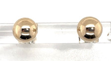 14k Yellow Gold High Polish 6mm Ball Post Stud Earrings .6 Grams