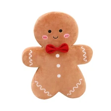 Best Christmas Gingerbread Man Pillow Plush Stuffed Fun Shaped Decorative Throw