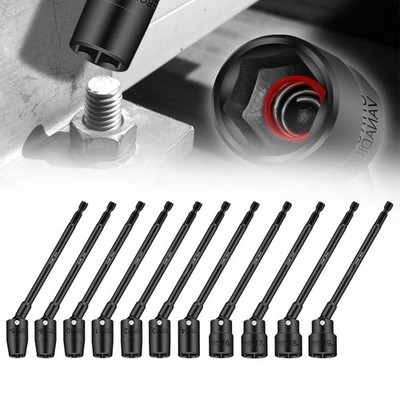 Sechskantbuchse Schwarz 150 Mm 360 Grad Rotatierbar Hex Shank Dauerhaft