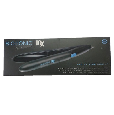 Bio Ionic 10X Pro Styling Iron 1'' Z-FGTST-10X Sonic Vibrating Plates