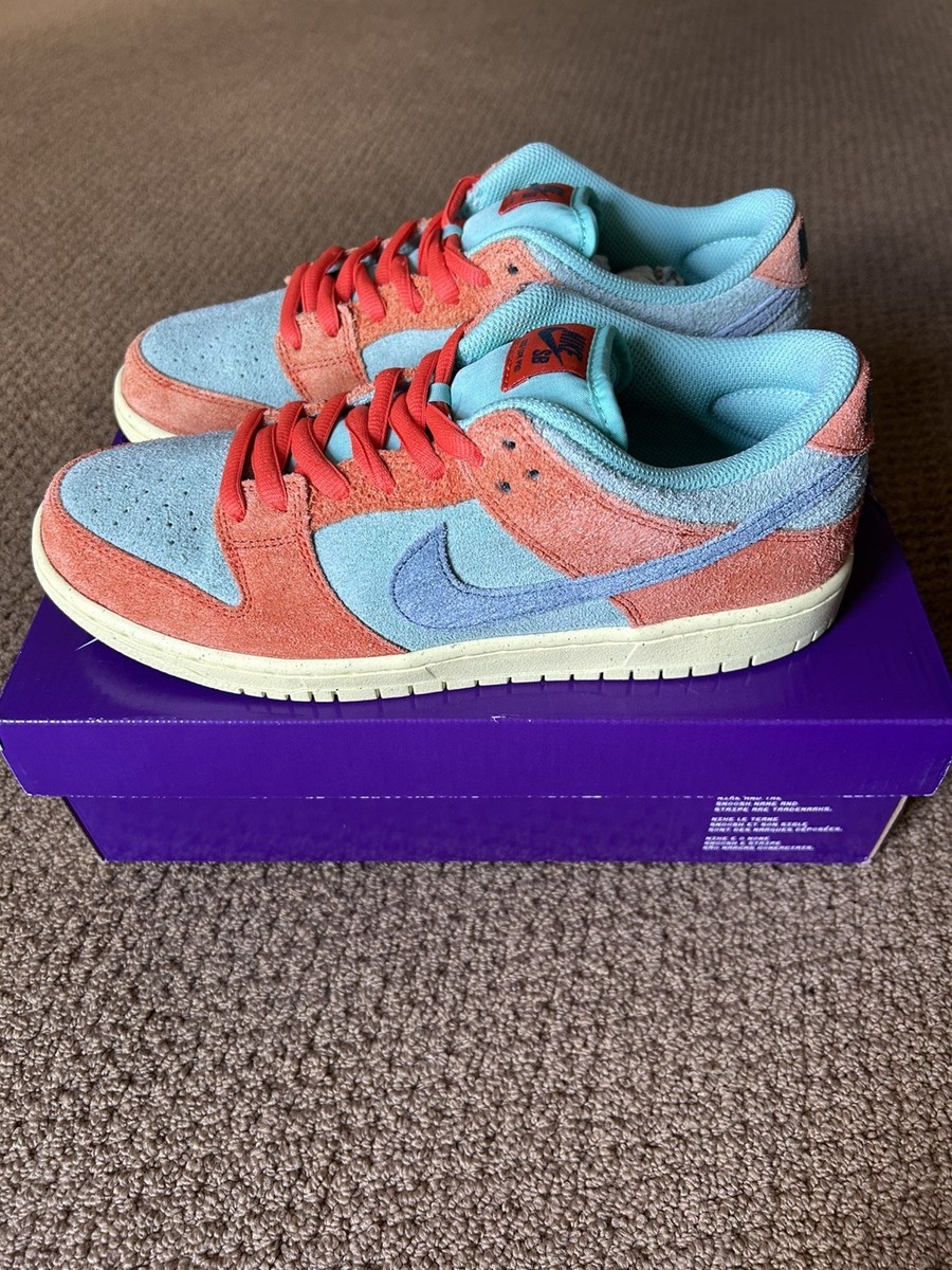 Nike SB Dunk Low Pro Prm Orange and Emerald Rise Size 9M/ 10.5W | eBay