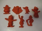 Vintage 1981 McDonald's Character PVC ORANGE Set - Complete 7 Figures