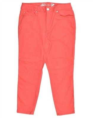 Seven 7 Damen Tapered Cropped Hose UK 14 Large W32 L24 Rot Baumwolle AS11
