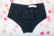 Victoria's Secret No-Show Sparkle Cheeky Panty Medium Black NWT