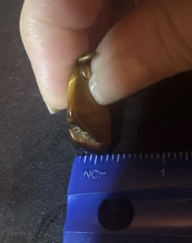 Tiger eye Gemstone Pendant 1” X.75” - Image 4 of 4