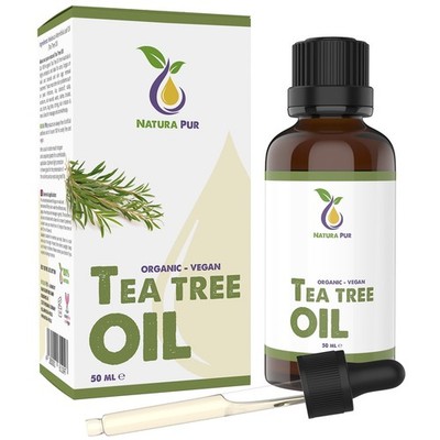 Teebaumöl BIO 50ml Glasflasche, Ätherisches Öl Diffuser, Melaleuca Alternifolia