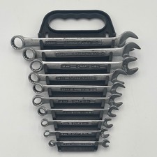 Craftsman Metric Combination Wrench Set 6mm-19mm 10 Piece Tool Kit Forged USA