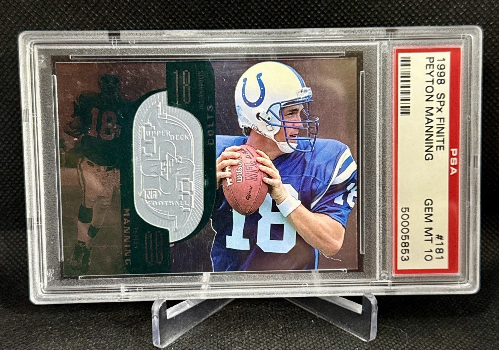 Peyton Manning SPx Finite #181 Base