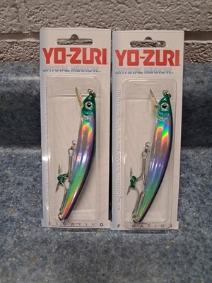 2 Vintage Yo Zuri Crystal Minnow F7 Size 4 3/8'' 3/8oz Floating Yo-zuri Minnow