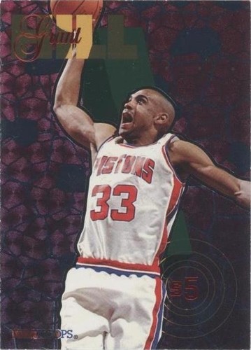 1995-96 NBA Hoops Grant Hill Dunk! Rookie RC #D1 Pistons | eBay