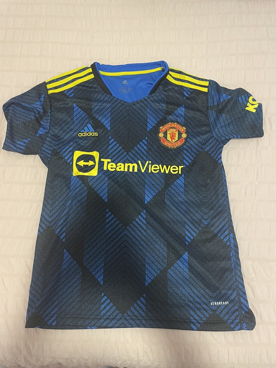 Adidas Mens 21/22 Manchester United 3rd jersey Blue | eBay