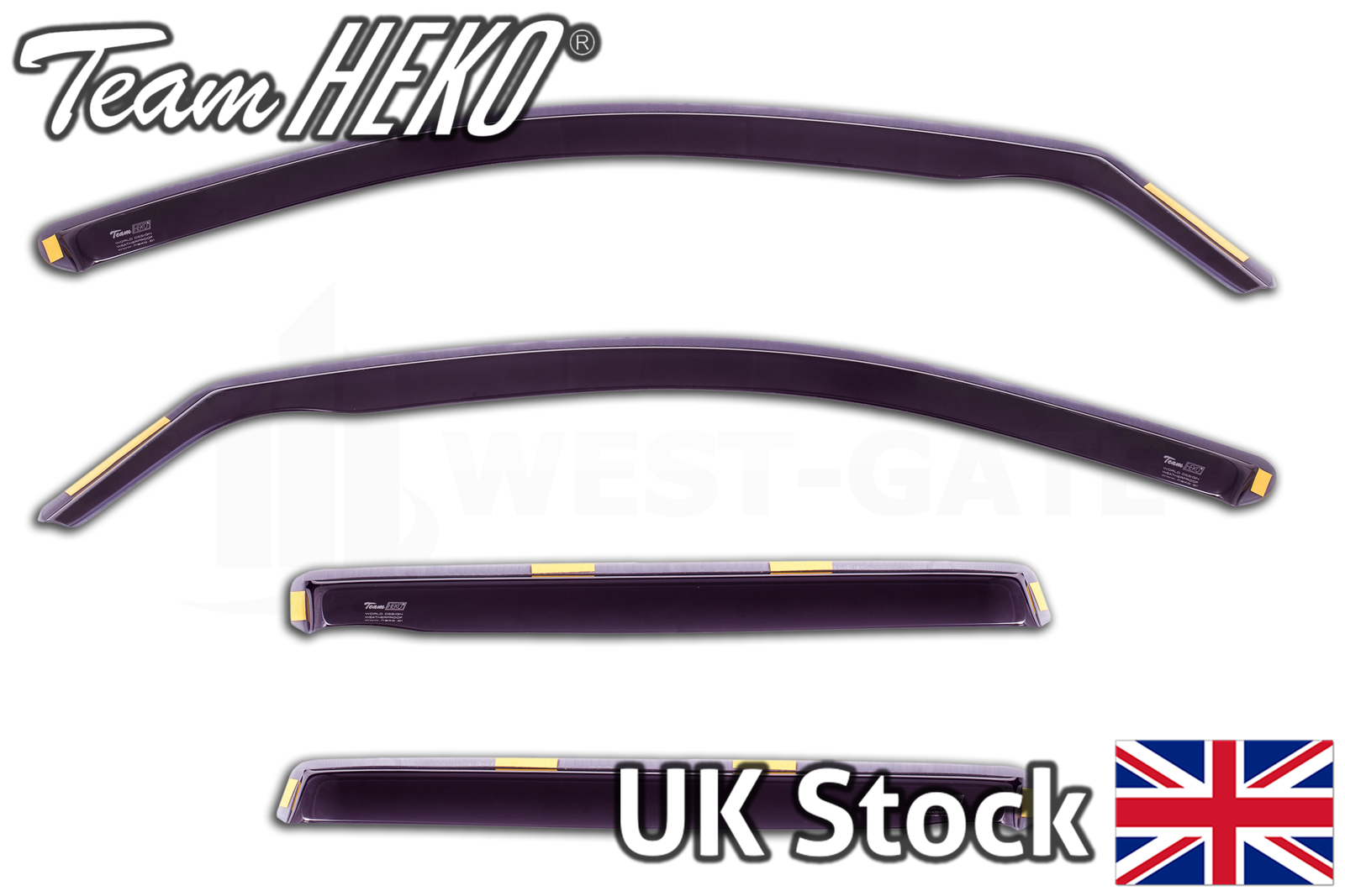 HEKO wind deflectors FULL 4pc set compatible with SKODA OCTAVIA mk2