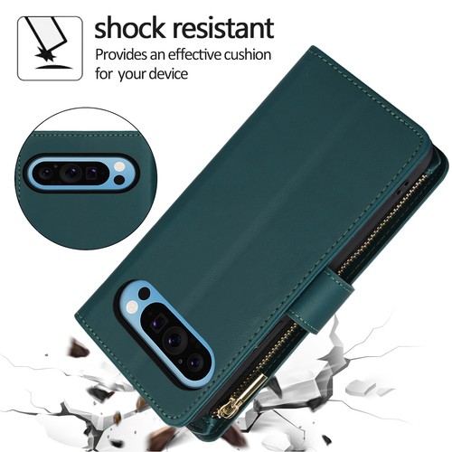 For Google Pixel 9A/9Pro XL/9Pro/9/8/7 PU Leather Flip Stand Zipper Wallet Case - Picture 51 of 89