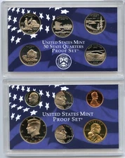 2005 United States Proof Set 11 Coins U.S. Mint San Francisco State Quarters
