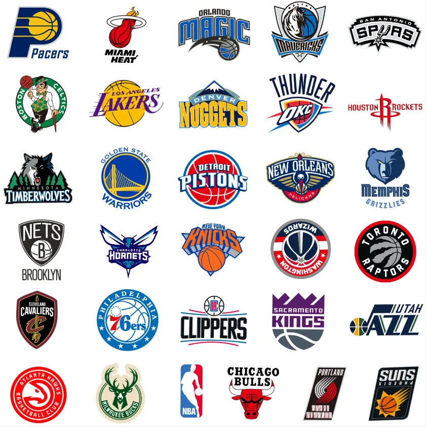 Complete NBA Basketball Team Logo Decal Sticker SWAG Walls, Laptop, Car, Mirror - Image 2 of 4