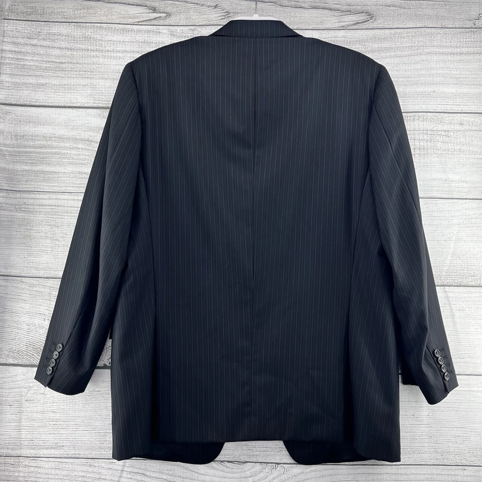 Casaco esportivo Canali masculino Super 150's lã blazer tamanho 56R jaqueta listrada cinza dois B - Imagem 2 de 4