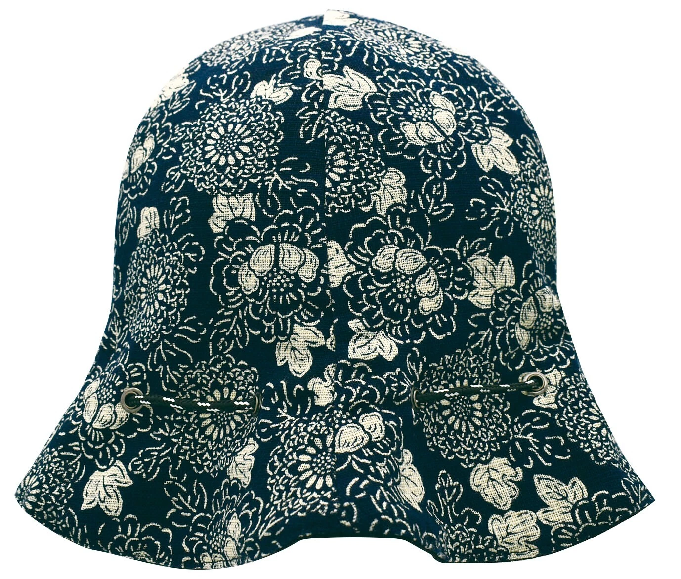 Japanese Pattern Reversible Foldable Cotton Bucket Hat by Ripple Full Flowers