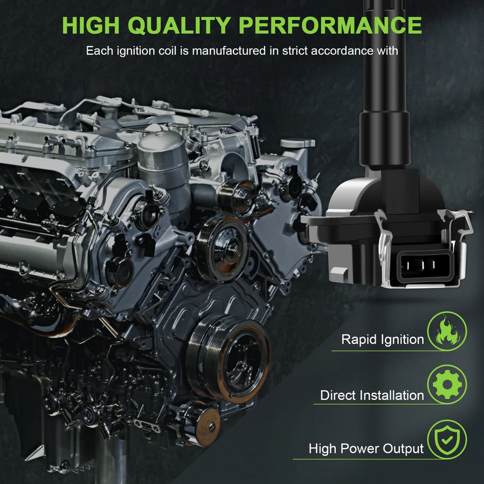 6 Ignition Coils for 2001-2002 Audi A6 Quattro Allroad Quattro S4 2.7L V6 UF290 - Image 2 of 4