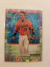 2021 Bowman's Best Marco Luciano #20 Aqua Lava Refractor Parallel 145/199 Giants