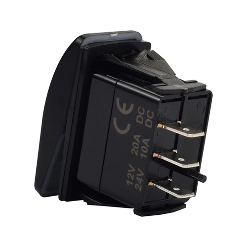 12V Plain Button Rocker Switch 3Pin-SPDT-ON OFF ON for Car Boat Tractor ...