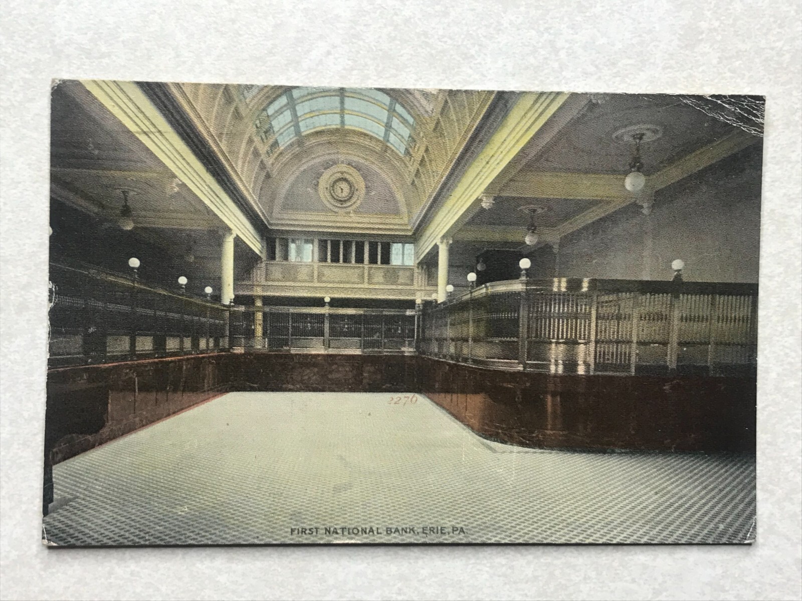 K2655 Postcard First National Bank Erie PA Pennsylvania Interior eBay