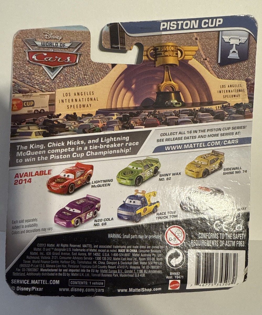 Cars Piston Cup 2012 Marlon Clutches McKay Disney Pixar Mattel NIP