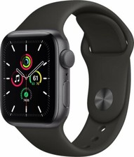 Apple Watch SE 44mm Space Gray Aluminum Case with Midnight Sport Band  New