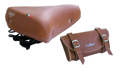 Vintage Graziella Montegrappa Saddle Mod.07/F + Montegrappa Bike Bag Mod.0016
