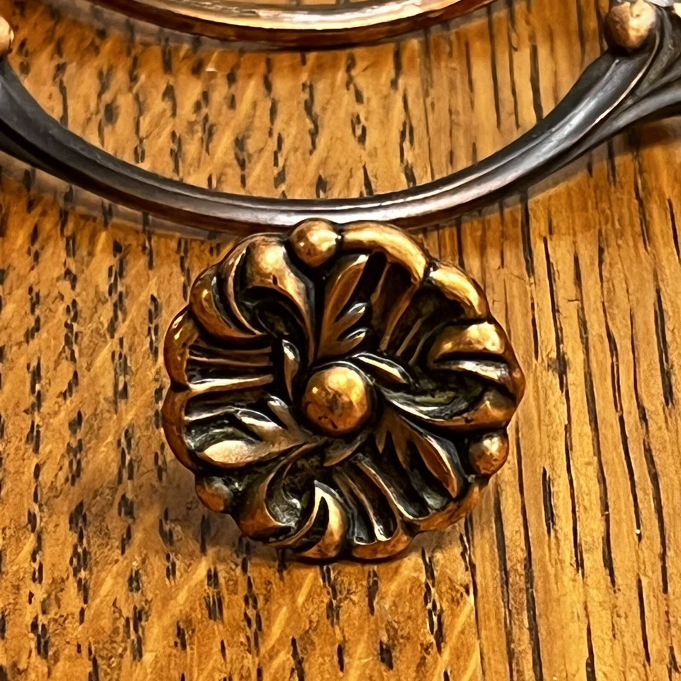 Lote de 10 botões de puxador de gaveta vintage japoneses de cobre flash hardware #H18 - Imagem 2 de 4