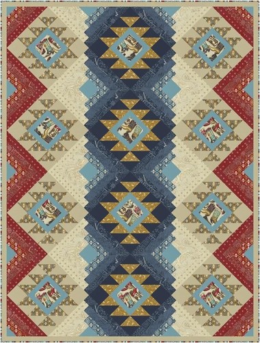 Saddle Ranch KIT33790 by Moda Fabrics using Rocky Ridge pattern - 53" x 70"