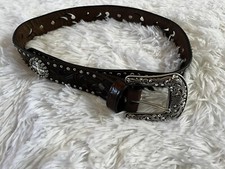 Ariat Ladies Floral Embossed Sunflower Concho Leather Belt