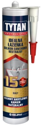 5902120186365 SILIKON TYTAN SANITARNY IDEALNA ŁAZIENKA 280ML BIAŁY TYTAN