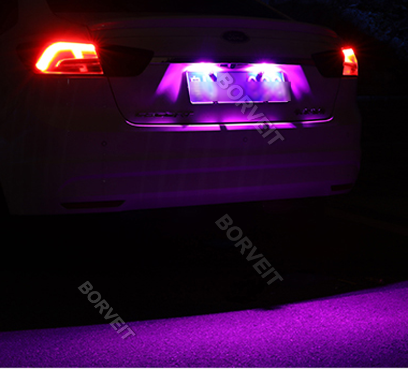 Pink LED License Number Plate Lights For Subaru Forester GX GT XT SF SG