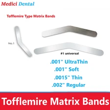 Dental Universal Matrix Bands Tofflemire Bands #1 .001" UltraThin HO Bands Type