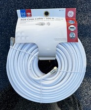 NEW GE RG6 Coax Cable Audio/ Video 100 Ft Coaxial: TV, DVD, VCR, DVR, Satellite