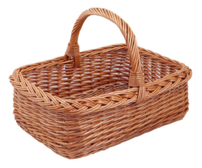 Einkaufskorb, Vollweide, Weidenkorb, Picknickkorb, 53x36x18cm