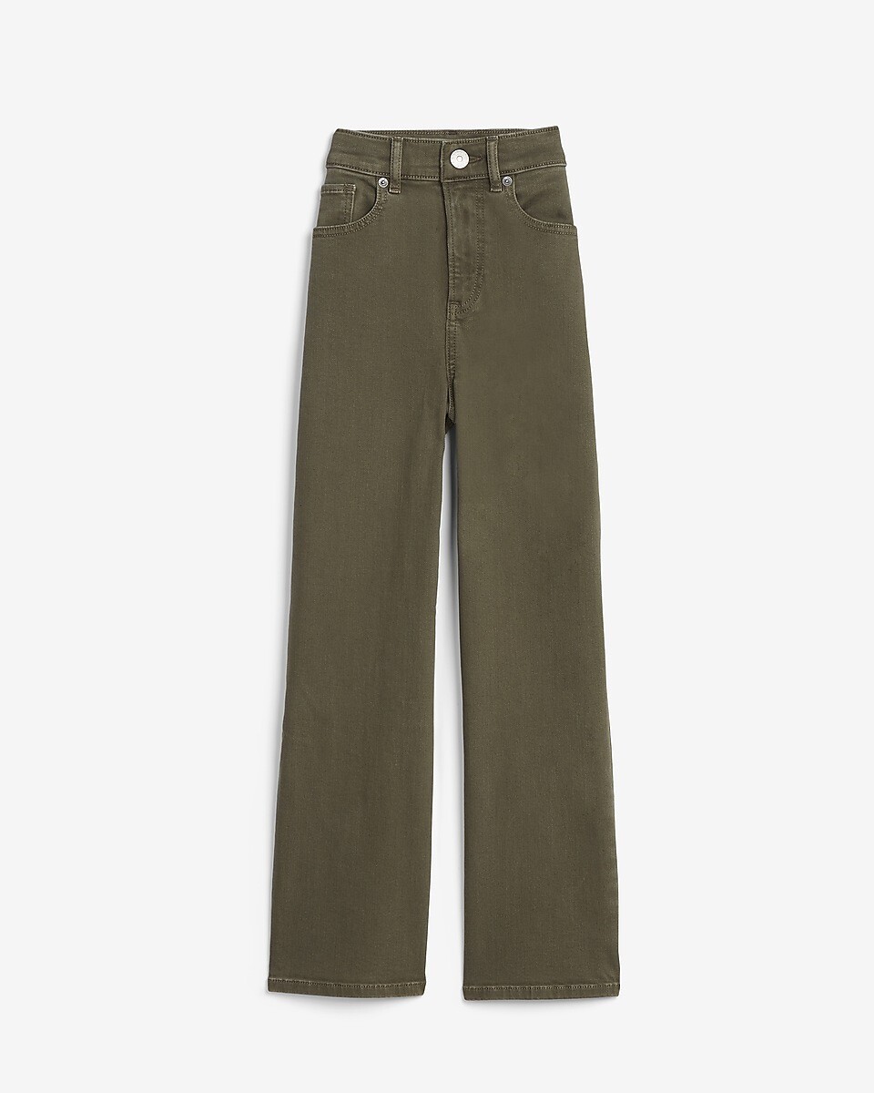 super high waisted cropped wide leg pant
