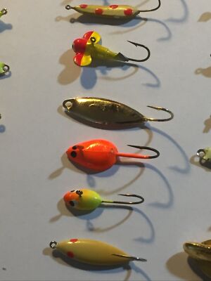 Lot De 33 Leurres De Pêche Pour Panfish, Assortiment De Jigs Pour Pêche Sur Glace, Hameçon Simple