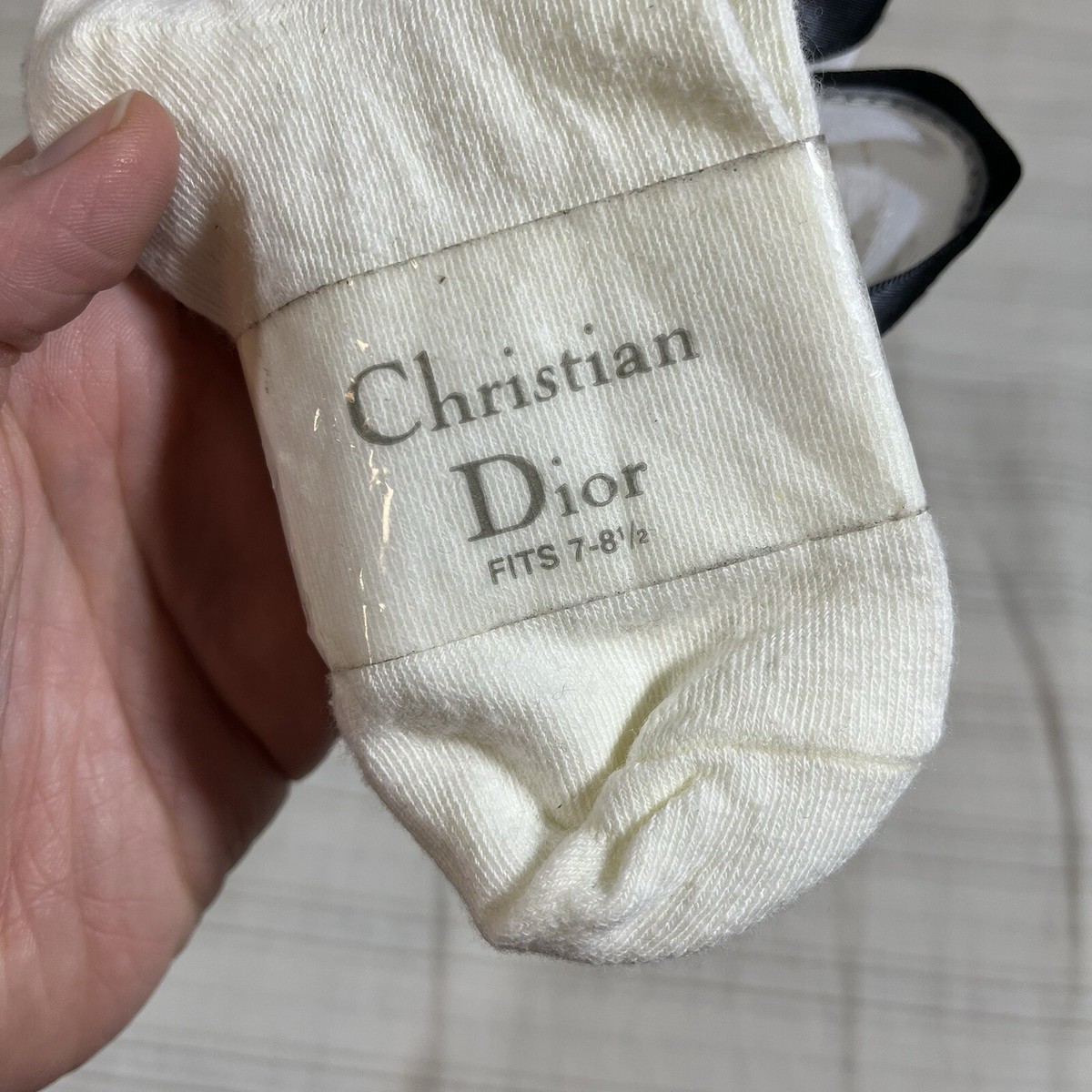 NOS Vintage Christian Dior Socks Kids Sz 7-8.5 Lace Dress Socks K1
