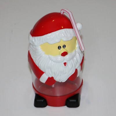 Happy Holiday Mug Plastic Santa Drink Cup with Straw New in Package