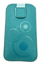 Gürtel Handy Tasche Schutz Hülle Slim Case Etui dunkel-grün mit Klettverschluss