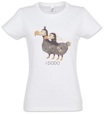 I Dodo Damen T-Shirt Wedding Marriage Couple Geek Nerd Love Animal Welfare Fun
