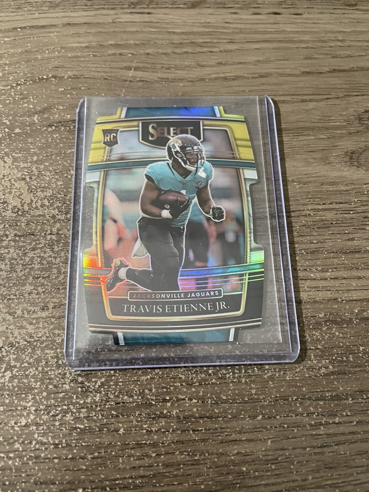 Travis Etienne Jr. 2021 Select Yellow Green Prizm Die Cut Concourse #54 RC