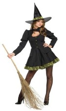 TOTALLY WICKED WITCH DRESS ADULT HALLOWEEN COSTUME WOMEN'S SIZE SMALL